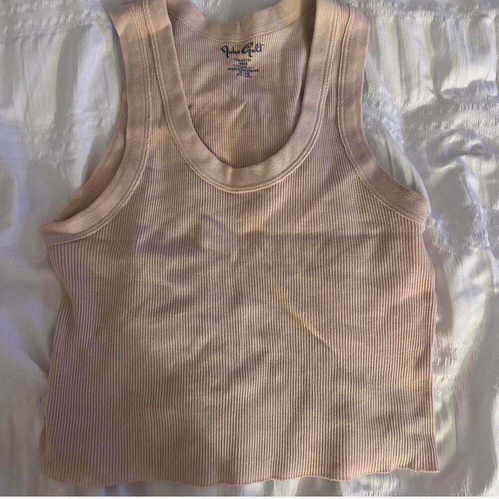 Brandy-melville Women's Pink and Tan Vest